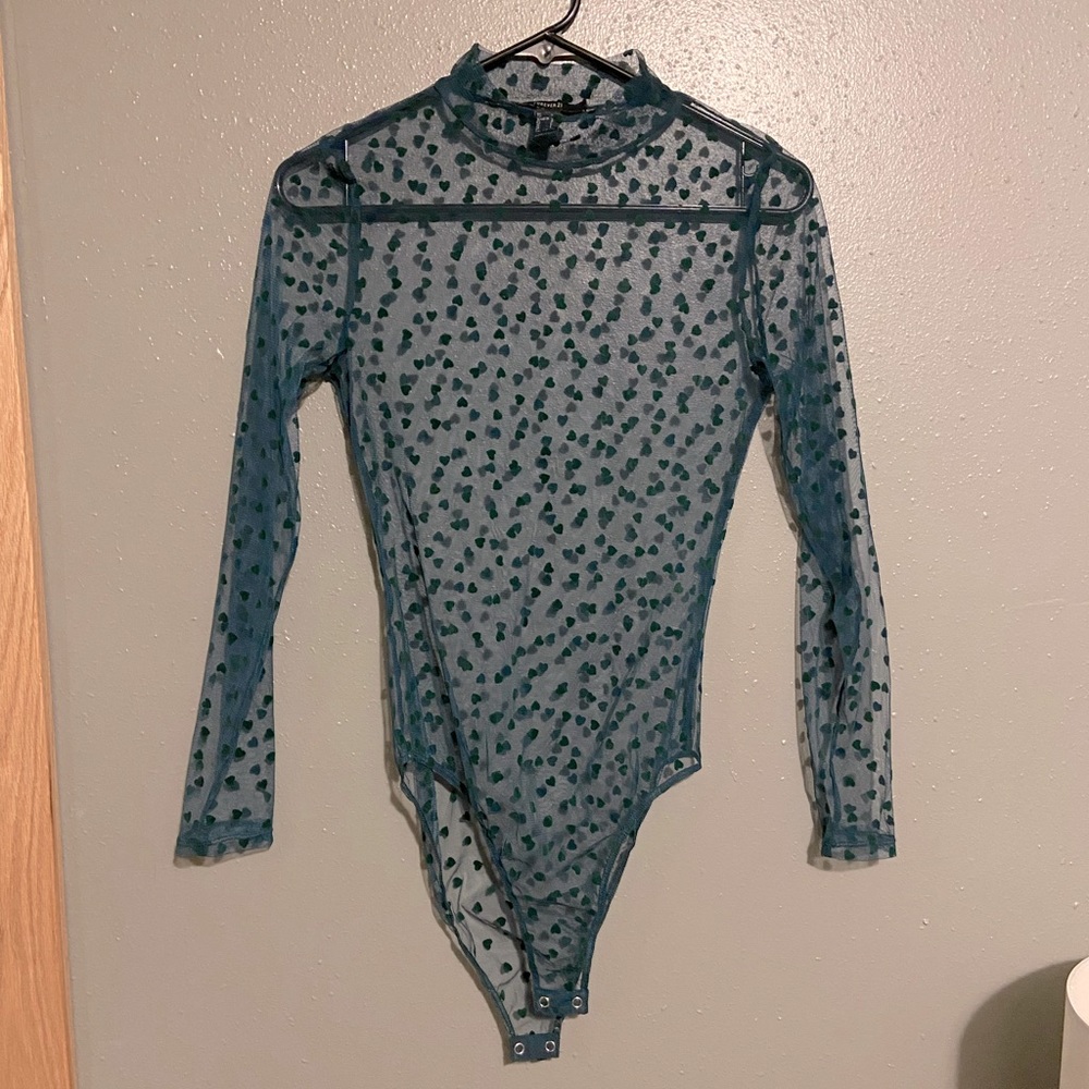 Green mesh bodysuit